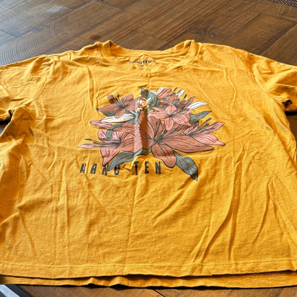 Hang Ten Golden Floral Tee